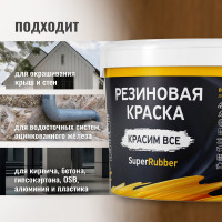 Резиновая краска PROSEPT SuperRubber (коричневый Ral 8017; 3 кг) 073-3