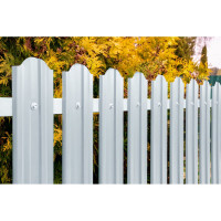 Металлический штакетник Металлика (белый; 10 штук, высота 1 м) 1,0-9003