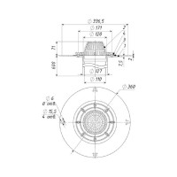 Кровельная воронка Татполимер 110х600 мм с металлическим фланцем ТП-01.100/6 10693
