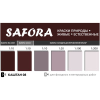 Колеровочная паста SAFORA каштан 100 мл 08