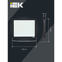 Прожектор IEK LED СДО 06-200 IP65 4000К черный LPDO601-200-40-K02