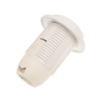 Термостойкий патрон General Lighting Systems пластик Е14 подвесной с кольцом белый GLH-E14-HRP-H-W-R 474009