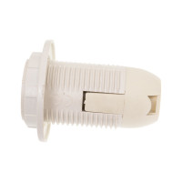 Термостойкий патрон General Lighting Systems пластик Е14 подвесной с кольцом белый GLH-E14-HRP-H-W-R 474009