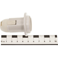 Термостойкий патрон General Lighting Systems пластик Е14 подвесной с кольцом белый GLH-E14-HRP-H-W-R 474009