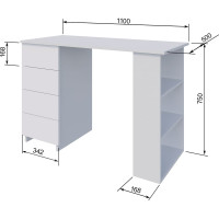 Стол Атмосфера СП-05 белый/белый 00-00017648