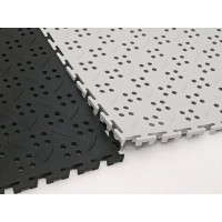 Модульное напольное покрытие ПластФактор SENSOR Canal 375-375 Ral 7035, 10 шт. 4627080342200