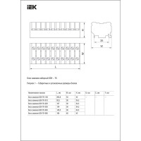 Блок зажимов IEK БЗН TK-010 1,5 мм2 10А на DIN-рейку 10 пар YZN43-10-001-K02