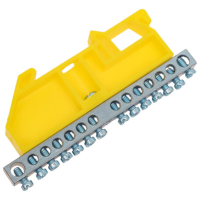 Шина ЭРА PE NO-222-94-1 Земля на на DIN-изол ШНИ-6x9-14 никелированная Д-Желтый, Б0044143