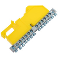 Шина ЭРА PE NO-222-94-1 Земля на на DIN-изол ШНИ-6x9-14 никелированная Д-Желтый, Б0044143