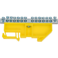 Шина ЭРА PE NO-222-94-1 Земля на на DIN-изол ШНИ-6x9-14 никелированная Д-Желтый, Б0044143