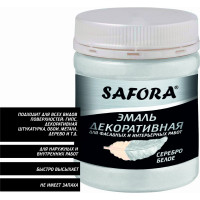 Эмаль перламутровая SAFORA белое серебро ЭМ100/1