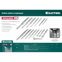 Набор зубил и кернеров KRAFTOOL Grand-15 15 предметов 21075-H15