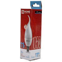 Светодиодная лампа IN HOME LED-СВЕЧА НА ВЕТРУ-VC 11Вт 230В Е14 6500К 1050Лм 4690612030494