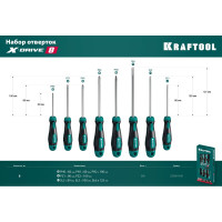 Набор отверток KRAFTOOL Х-Drive-8 8 шт. 250081-H8