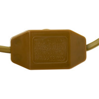 Провод с евроштекером и диммируемым выключателем duwi золото, 2м H 03 VV-F 2x0,75 мм 2,5А 28577 9