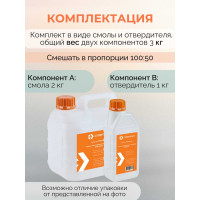 Эпоксидная смола для творчества Суперпласт Эпилайт Т 3 кг 4687202268962