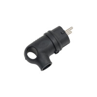 Вилка разборная General Lighting Systems GRV-P-16-СE-G-B-IP44 16А с/з IP44 угловая каучук черная 470519