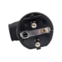 Вилка разборная General Lighting Systems GRV-P-16-СE-G-B-IP44 16А с/з IP44 угловая каучук черная 470519