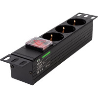 Розеточный блок ITK PDU 3 розетки нем. ст. LED 1U вх. С14 10" PH12-3D3-P