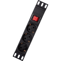 Розеточный блок ITK PDU 3 розетки нем. ст. LED 1U вх. С14 10" PH12-3D3-P