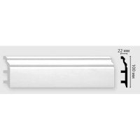 Плинтус напольный Decomaster 100x22x2400 мм белый матовый D232-115 ДМ