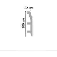Плинтус напольный Decomaster 100x22x2400 мм белый матовый D232-115 ДМ