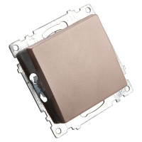 1-клавишный выключатель STEKKER GLS10-7103-02, 250В, 10А, серия Катрин, шампань 39589