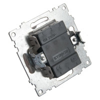 1-клавишный выключатель STEKKER GLS10-7103-02, 250В, 10А, серия Катрин, шампань 39589