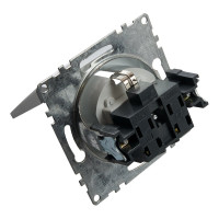 1-местная розетка STEKKER с заземлением с крышкой (механизм), GLS16-7112-03, 250В, 16А с защитной шторкой, 39580