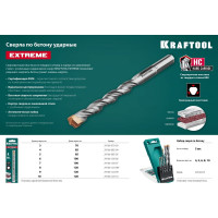 Набор сверл по бетону KRAFTOOL Extreme 5 шт, 4-5-6-8-10 мм 29166-H5