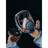 Защитная полнолицевая маска с антивандальным хим.стойким покрытием Jeta Safety размер L 6950-L