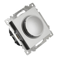Диммирующий выключатель STEKKER TRIAC (механизм), GLS10-7106-03, 250V, 500W, серия Катрин, серебро 39587