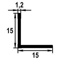 Профиль уголок ГОСТ декор Лука 15x15x1 мм, 2,7 м, Без окраса УТ000020748