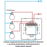 Умный двухкнопочный выключатель Roximo SWBTN01-2