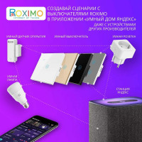 Умный однокнопочный сенсорный выключатель Roximo белый SWSEN01-1W