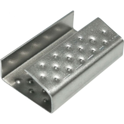 Кордленд Скрепа оцинкованная 15x27x0,5 для ПП ленты 15мм (1000шт.) PP-16zn KREP-00190