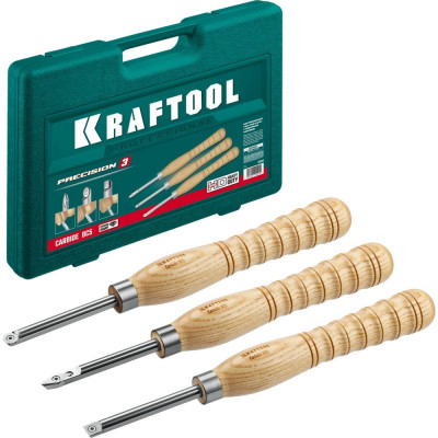 KRAFTOOL Precision-3 Набор ручных резцов по дереву 3шт 18369