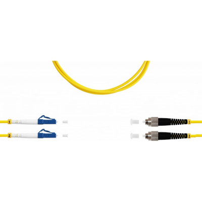 Двойной оптический патч-корд FOPS DX-LC/UPC-FC/UPC-9/125-2.0-LSZH-3m 140