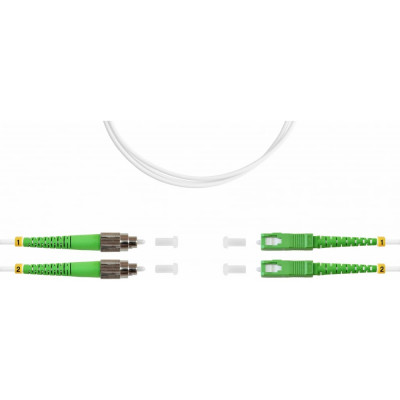 Двойной оптический патч-корд FOPS DX-SC/APC-FC/APC-9/125-3.0-LSZH-3m 90