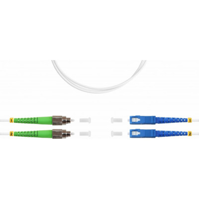 Двойной оптический патч-корд FOPS DX-SC/UPC-FC/APC-9/125-3.0-LSZH-3m 92