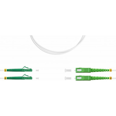 Двойной оптический патч-корд FOPS DX-SC/APC-LC/APC-9/125-2.0-LSZH-3m 122