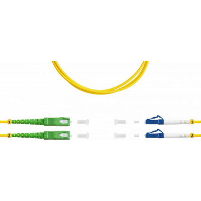 Двойной оптический патч-корд FOPS DX-SC/APC-LC/UPC-9/125-3.0-LSZH-3m 87