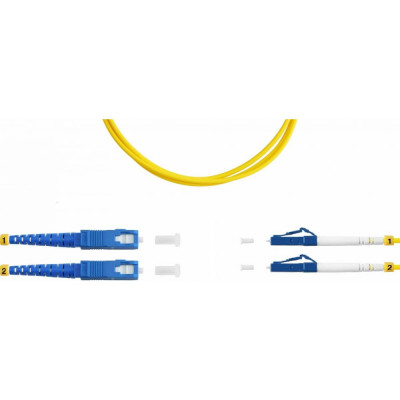 Двойной оптический патч-корд FOPS DX-SC/UPC-LC/UPC-9/125-3.0-LSZH-3m 89