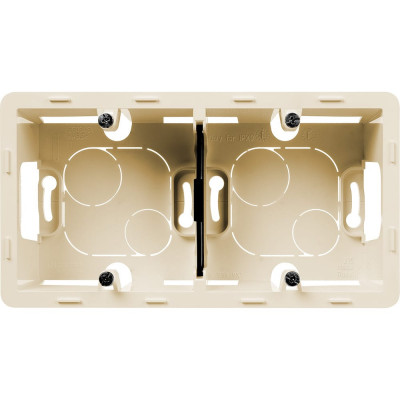 Legrand Коробка для накладного монтажа 2 поста Legrand Inspiria слоновая кость 673991