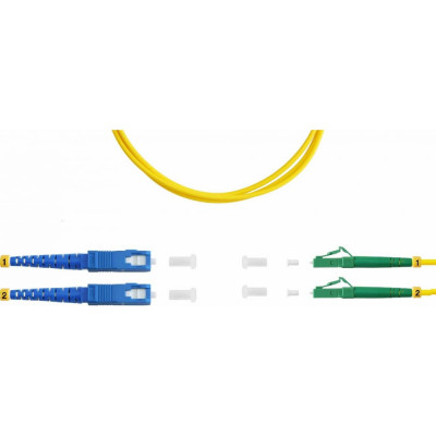 Двойной оптический патч-корд FOPS DX-SC/UPC-LC/APC-9/125-3.0-LSZH-3m 88