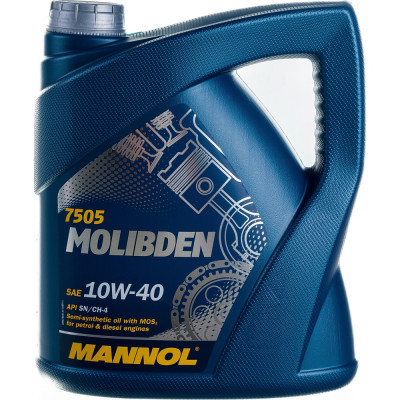 MANNOL MOLIBDEN 10W40 4 л. Полусинтетическое моторное масло 10W-40 75054