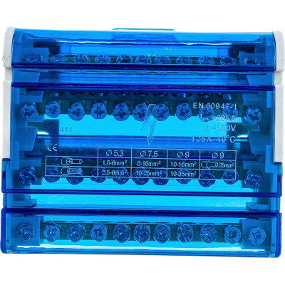 STEKKER Шины на DIN-рейку в корпусе (кросс-модуль) 4x11 3L+PEN LD505-411 39684