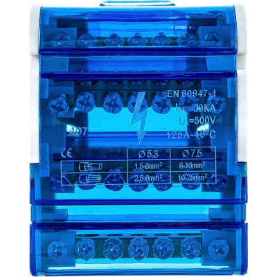 STEKKER Шины на DIN-рейку в корпусе (кросс-модуль) 4x7 3L+PEN LD505-407 39683
