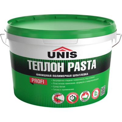 UNIS Pasta ТЕПЛОН шпатлевка полимерная готовая 28 кг 4607005184900