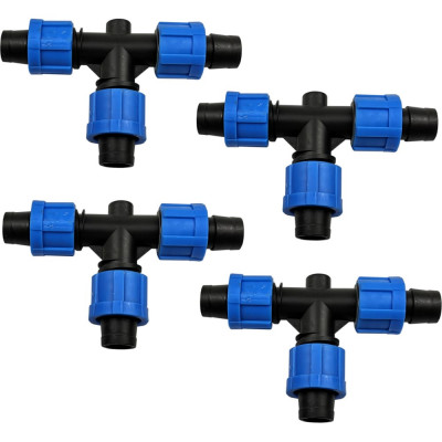 Профитт Тройник компрессионный для капельной ленты 16 мм - 4 шт. 1648444